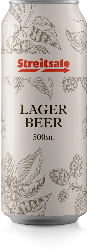 Light beer 500 ml tin can
